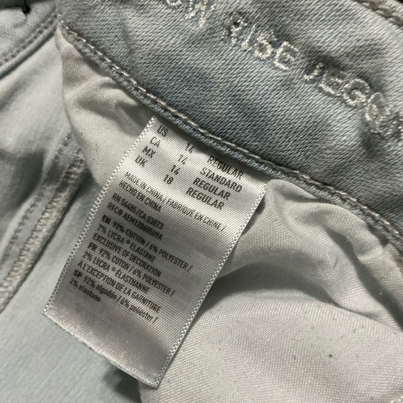 EUC Light Blue Distressed Women Jeggings Size 14 - Picture 7 of 9